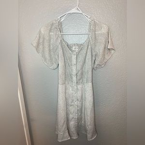 White polkadot dress